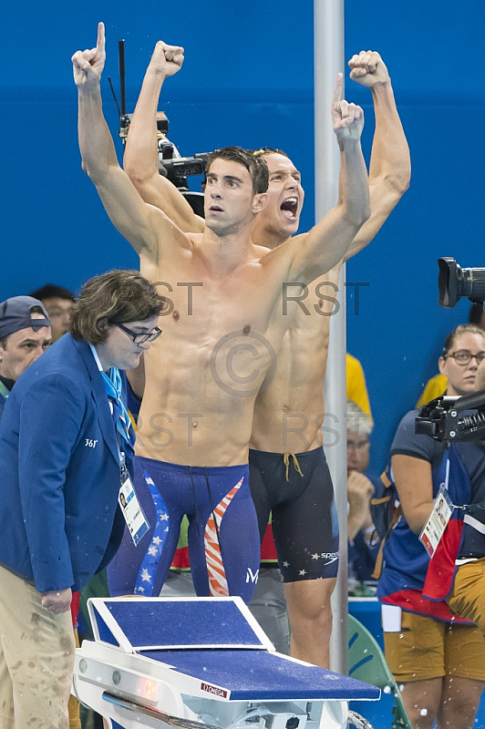 BRA, Olympia 2016 Rio, Schwimmsport FINALE - 4x100m Freistil der Maenner