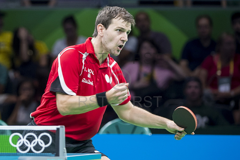 BRA, Olympia 2016 Rio, Tischtennis, Team Viertelfinale Oestereich vs Deutschland Gardos Robert (AUT)  vs. Boll Timo (GER) 