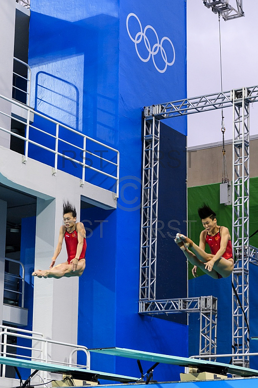 BRA, Olympia 2016 Rio, Finale Synchronspringen 3 meter Brett der Frauen 