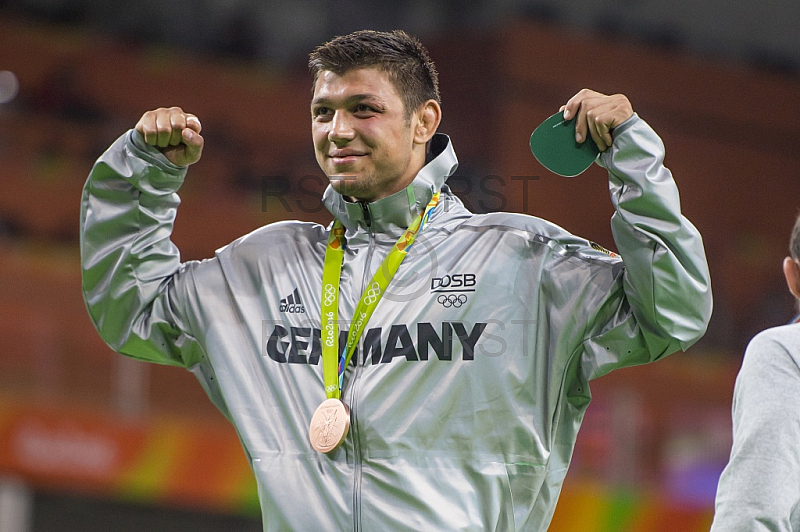 BRA, Olympia 2016 Rio, Kampfsport, Ringen 85kg , Bronze Medallien Kampf zwischen KUDLA Denis Maksymilian (GER)  vs. LORINCZ Viktor (HUN)