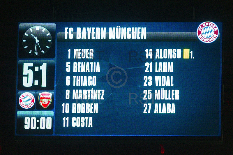 GER, UEFA CL,  FC Bayern Muenchen (GER) vs. FC Arsenal 