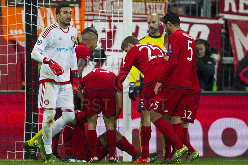 GER, UEFA CL,  FC Bayern Muenchen (GER) vs. Olympiacos FC (GRE)