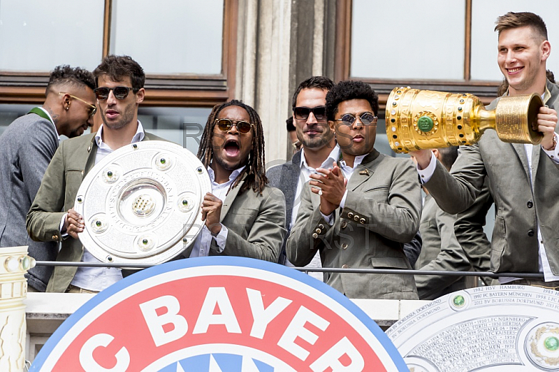 GER, 1.FBL,  FC Bayern Muenchen Meisterfeier auf dem Marienplatz