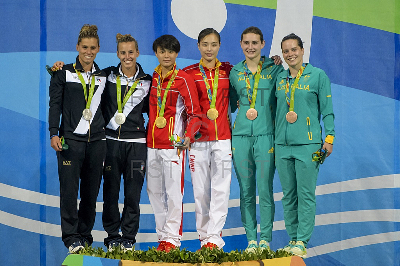 BRA, Olympia 2016 Rio, Finale Synchronspringen 3 meter Brett der Frauen 