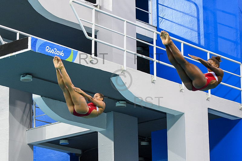 BRA, Olympia 2016 Rio, Finale Synchronspringen 3 meter Brett der Frauen 