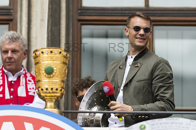 GER, 1.FBL,  FC Bayern Muenchen Meisterfeier auf dem Marienplatz