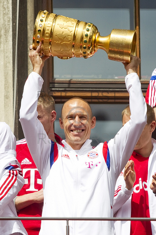 GER, 1.FBL, Meister Double Feier auf dem Marienplatz Muenchen