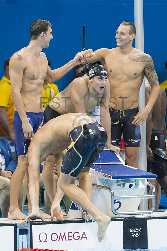 BRA, Olympia 2016 Rio, Schwimmsport FINALE - 4x100m Freistil der Maenner