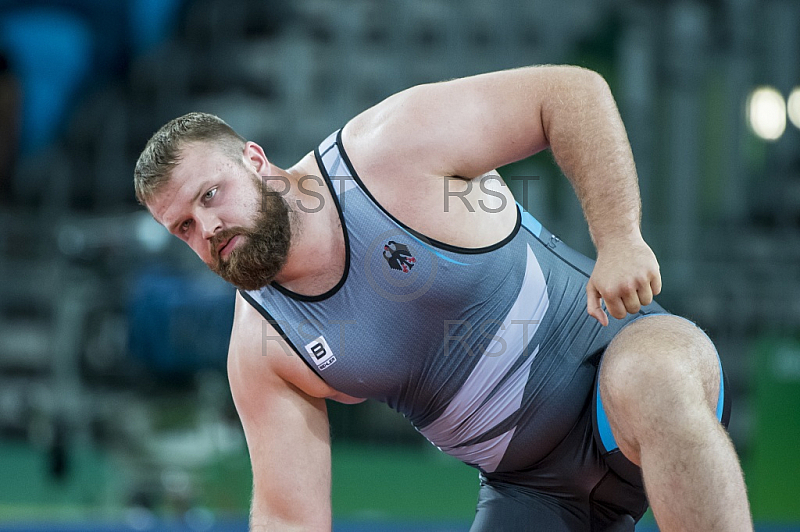 BRA, Olympia 2016 Rio, Kampfsport, Ringen 130kg , Bronze Medallien Kampf zwischen SHARIATI Sabah (AZE)  vs. POPP Eduard (GER) 