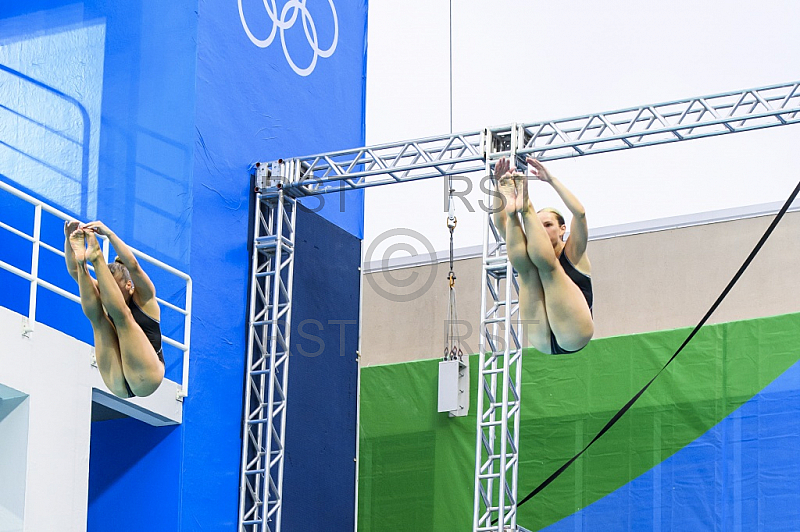 BRA, Olympia 2016 Rio, Finale Synchronspringen 3 meter Brett der Frauen 