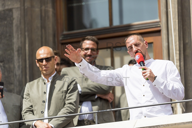 GER, 1.FBL,  FC Bayern Muenchen Meisterfeier auf dem Marienplatz