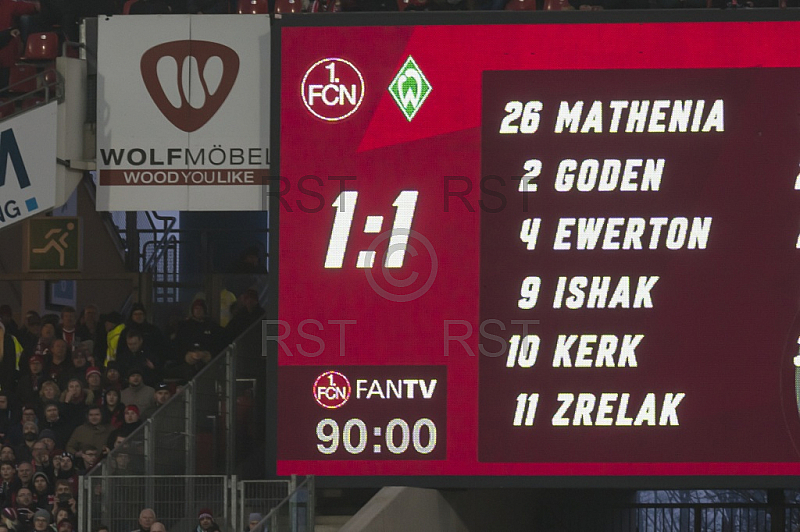 GER, 1.FBL,  1. FC Nuernberg vs. SV Werder Bremen