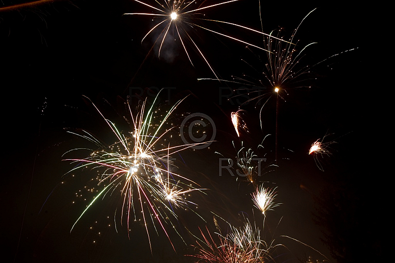 GER,Sylvesterfeier mit Feuerwerk auf dem Muenchner Luitpoldpark