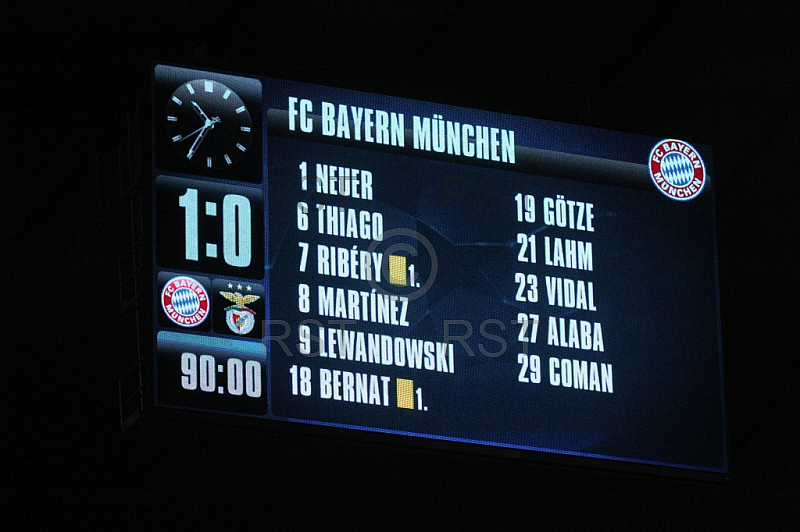 GER, UEFA CL Viertelfinale,  FC Bayern Muenchen (GER) vs. Benfica Lissabon (POR) 