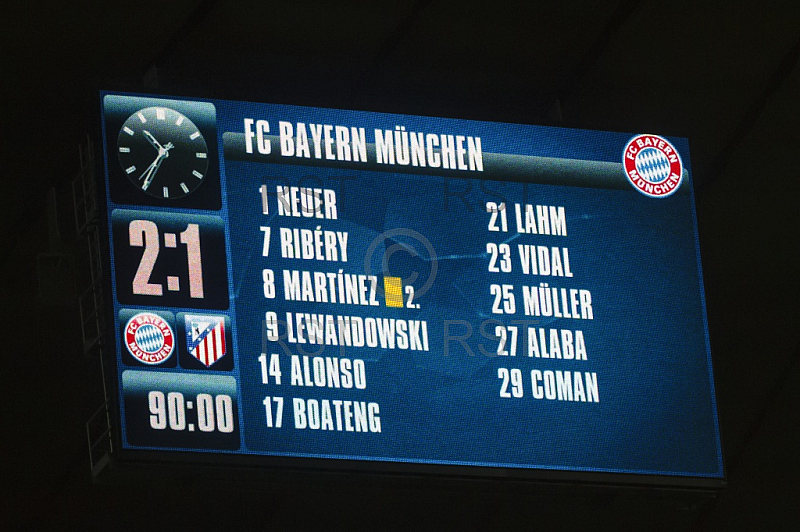 GER, UEFA CL, FC Bayern Muenchen (GER) vs Atletico Madrid (ESP)