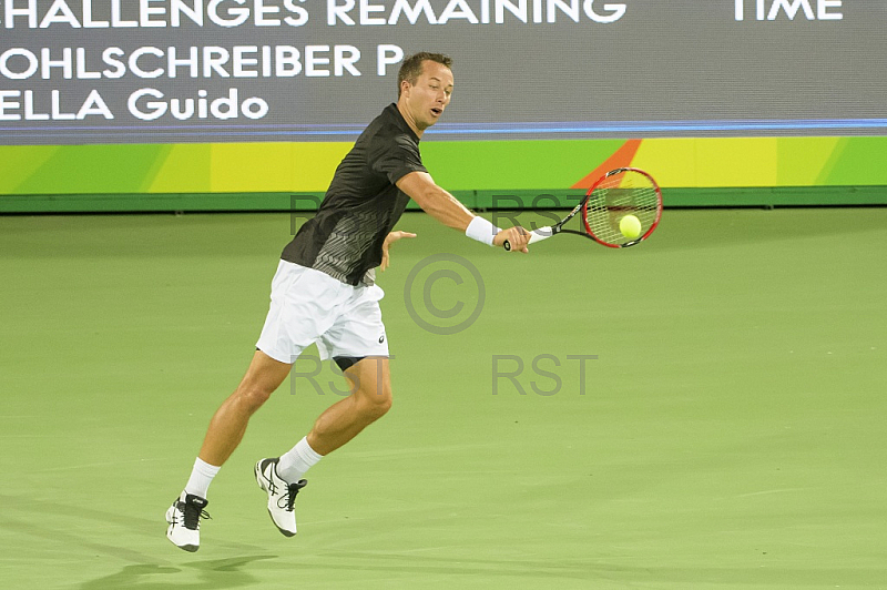 BRA, Olympia 2016 Rio, Tennis, Philipp Kohlschreiber (GER)  vs Guido Pella (ARG)