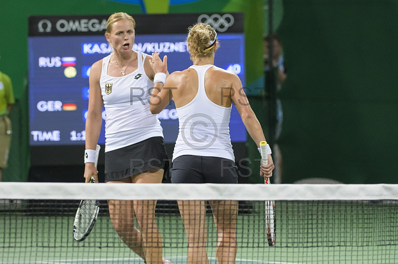 BRA, Olympia 2016 Rio, Tennis Doppel, D. Kasatkina (RUS) und S. Kuznetsova (RUS) vs. Anna-Lena Groenefeld  (GER) und Laura Siegemund (GER)