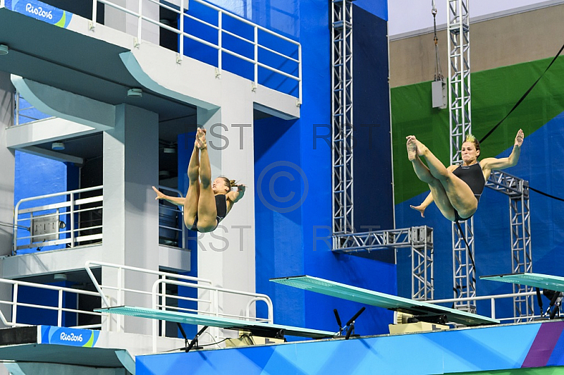 BRA, Olympia 2016 Rio, Finale Synchronspringen 3 meter Brett der Frauen 