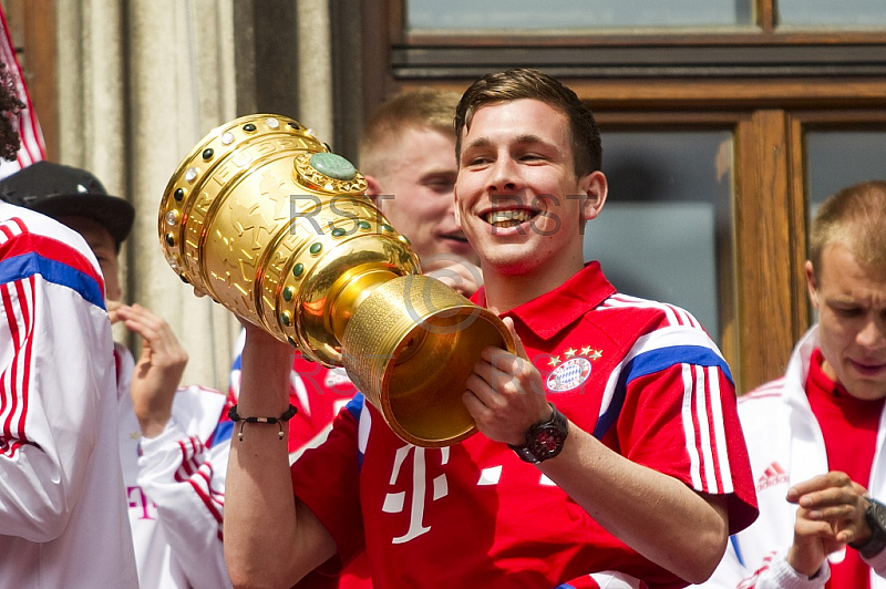 GER, 1.FBL, Meister Double Feier auf dem Marienplatz Muenchen