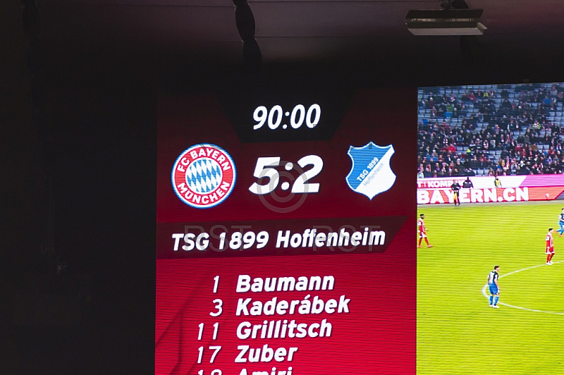 GER, 1.FBL,  FC Bayern Muenchen vs. TSG 1899 Hoffenheim