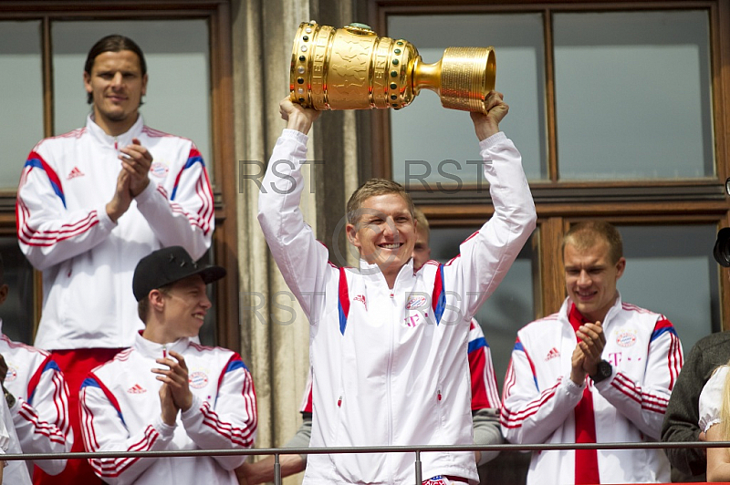 GER, 1.FBL, Meister Double Feier auf dem Marienplatz Muenchen