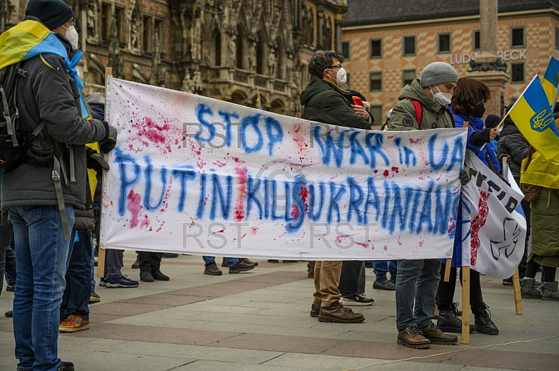 GER, Demo Frieden fuer die Ukraine mit ca 200 Teilnehmern 