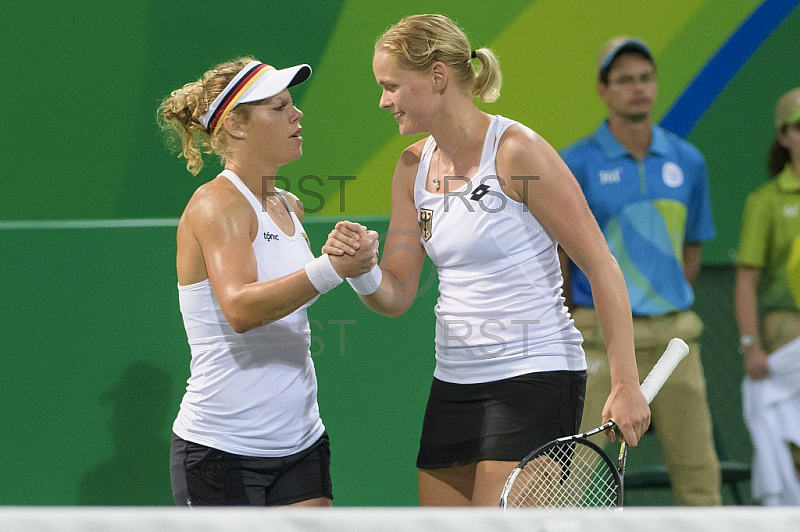 BRA, Olympia 2016 Rio, Tennis Doppel, D. Kasatkina (RUS) und S. Kuznetsova (RUS) vs. Anna-Lena Groenefeld  (GER) und Laura Siegemund (GER)