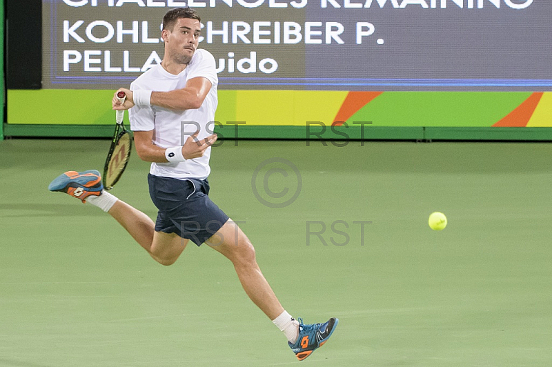 BRA, Olympia 2016 Rio, Tennis, Philipp Kohlschreiber (GER)  vs Guido Pella (ARG)