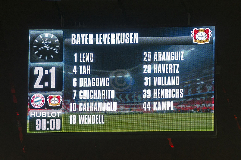 GER, 1.FBL,  FC Bayern Muenchen vs. Bayer 04 Leverkusen