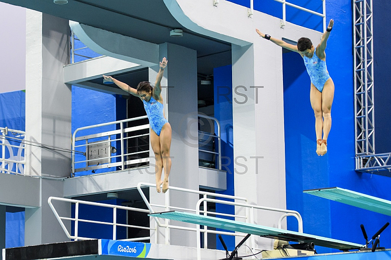 BRA, Olympia 2016 Rio, Finale Synchronspringen 3 meter Brett der Frauen 