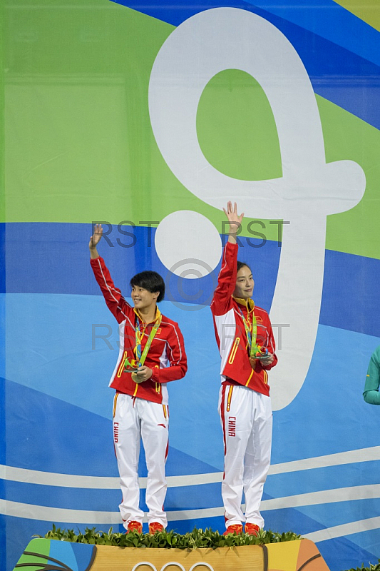 BRA, Olympia 2016 Rio, Finale Synchronspringen 3 meter Brett der Frauen 