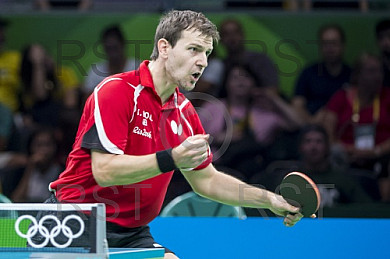 BRA, Olympia 2016 Rio, Tischtennis, Team Viertelfinale Oestereich vs Deutschland Gardos Robert (AUT)  vs. Boll Timo (GER) 