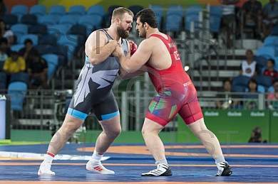 BRA, Olympia 2016 Rio, Kampfsport, Ringen 130kg , Bronze Medallien Kampf zwischen SHARIATI Sabah (AZE)  vs. POPP Eduard (GER) 