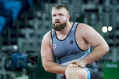 BRA, Olympia 2016 Rio, Kampfsport, Ringen 130kg , Bronze Medallien Kampf zwischen SHARIATI Sabah (AZE)  vs. POPP Eduard (GER) 