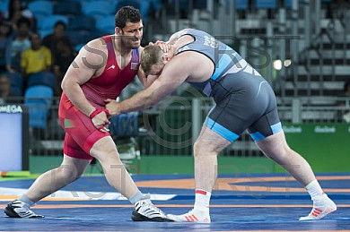 BRA, Olympia 2016 Rio, Kampfsport, Ringen 130kg , Bronze Medallien Kampf zwischen SHARIATI Sabah (AZE)  vs. POPP Eduard (GER) 