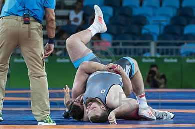 BRA, Olympia 2016 Rio, Kampfsport, Ringen 130kg , Bronze Medallien Kampf zwischen SHARIATI Sabah (AZE)  vs. POPP Eduard (GER) 